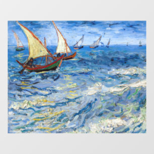 Vincent van Gogh - Seelandschaft bei Saintes-Marie Fensteraufkleber