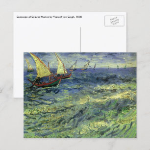 Vincent van Gogh - Seestück bei Saintes Maries Postkarte