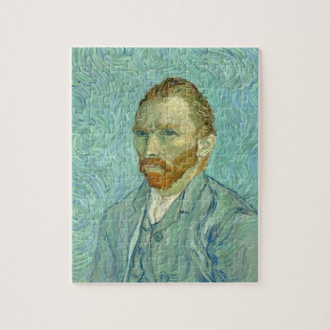 Vincent Van Gogh selbst Portrait Blue Background Puzzle (Vertikal)
