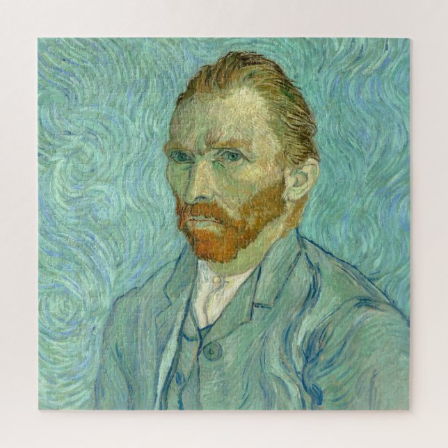 Vincent Van Gogh selbst Portrait Blue Background Puzzle (Vertikal)