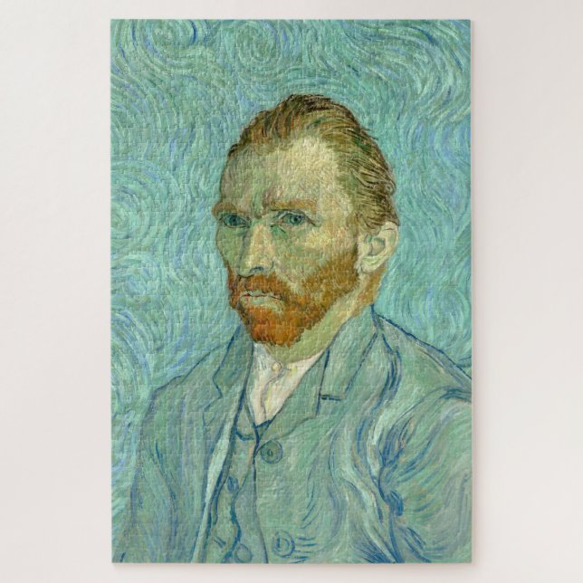 Vincent Van Gogh selbst Portrait Blue Background Puzzle (Vertikal)