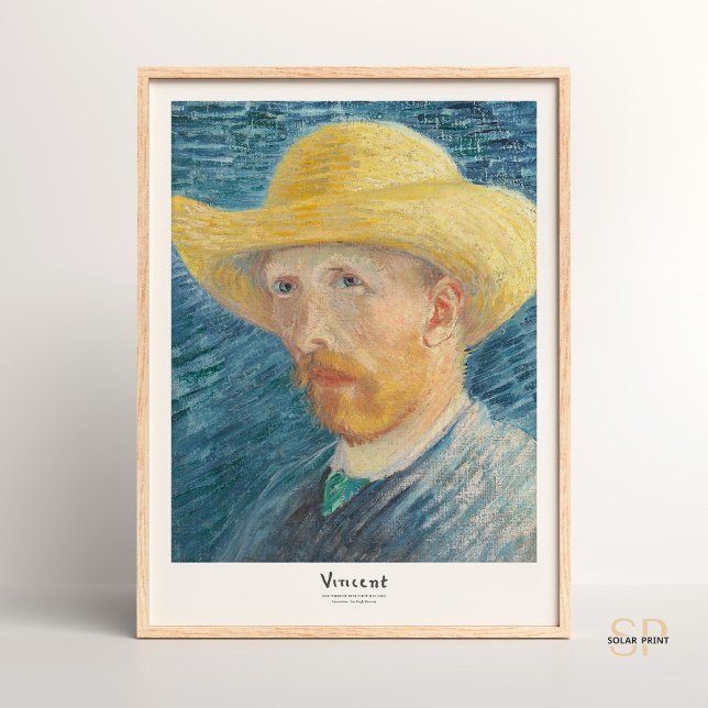 Vincent van Gogh selbst-Portrait mit Strohhut Art Poster (Von Creator hochgeladen)