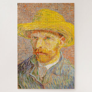 Vincent Van Gogh selbst Portrait mit Strohhut Art Puzzle