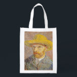 Vincent Van Gogh selbst Portrait mit Strohhut Wiederverwendbare Einkaufstasche<br><div class="desc">Vincent Van Gogh selbst Portrait mit einem Strohhut. Ein wunderschönes impressionistisches Kunstgemälde des berühmten Künstlers Van Gogh über ein hübsches Kunstgeschenk.</div>