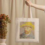 Vincent Van Gogh selbst Portrait Straw Hat Custom Tragetasche<br><div class="desc">Vincent Van Gogh selbst Portrait mit einem Strohhut. Ein wunderschönes impressionistisches Kunstgemälde des berühmten Künstlers Van Gogh über ein hübsches Kunstgeschenk.</div>