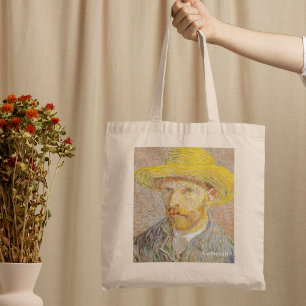 Vincent Van Gogh selbst Portrait Straw Hat Custom Tragetasche