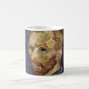 Vincent Van Gogh selbst Porträt dunkle Augen Kaffeetasse