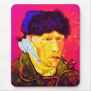 Vincent Van Gogh - Selbstportrait Bandage Pop Art Mousepad