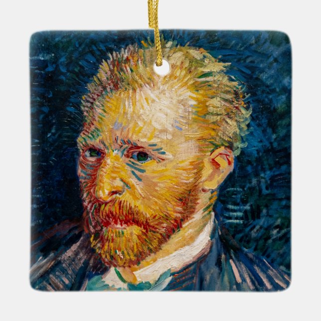 Vincent Van Gogh - Selbstportrait Keramikornament (Vorderseite)