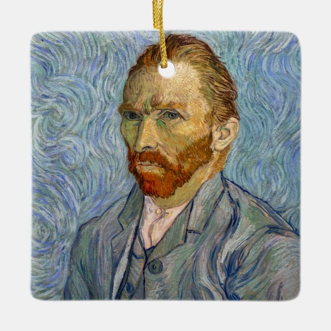 Vincent Van Gogh - Selbstportrait Keramikornament (Vorderseite)