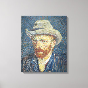 Vincent van Gogh   Selbstportrait mit Filzhut Leinwanddruck
