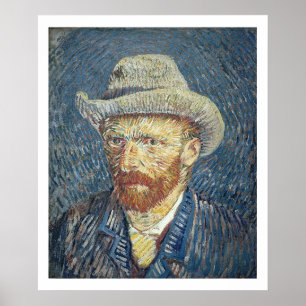 Vincent van Gogh Selbstportrait mit Filzhut Poster