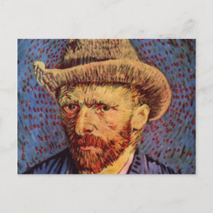 Vincent Van Gogh - Selbstportrait mit Hut Postkarte