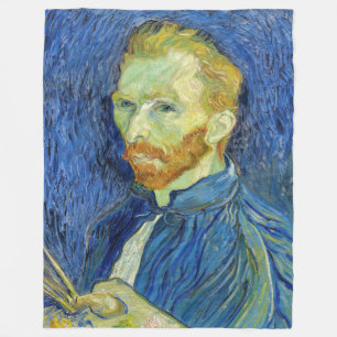 Vincent van Gogh - Selbstportrait mit Palette Fleecedecke