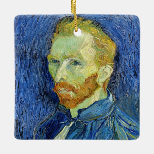 Vincent van Gogh - Selbstportrait mit Palette Keramikornament (Vorderseite)