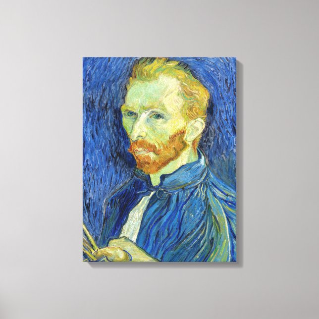 Vincent van Gogh - Selbstportrait mit Palette Leinwanddruck (Vorderseite)