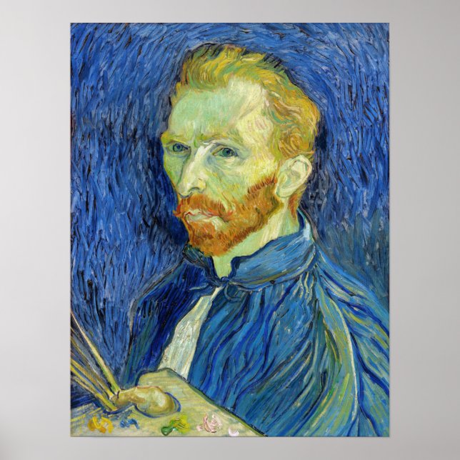 Vincent van Gogh - Selbstportrait mit Palette Poster (Vorne)