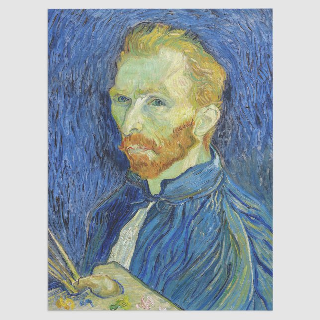 Vincent van Gogh - Selbstportrait mit Palette Seidenpapier (Von Creator hochgeladen)