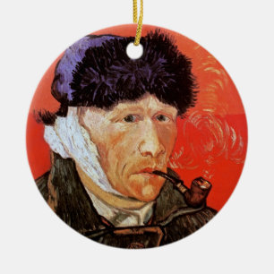 Vincent Van Gogh - Selbstportrait mit verbanntem O Keramikornament