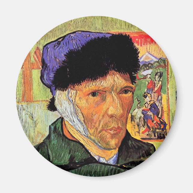 Vincent Van Gogh - Selbstportrait mit verbanntem O Magnet (Vorne)