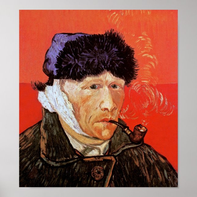 Vincent Van Gogh - Selbstportrait mit verbanntem O Poster (Vorne)