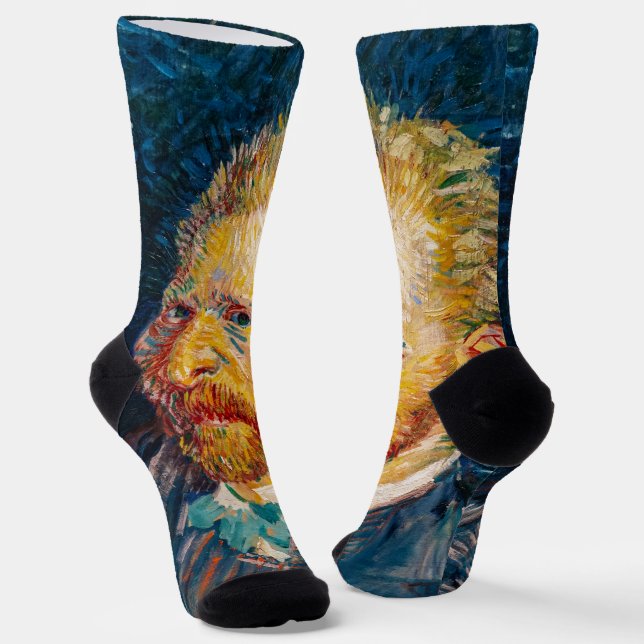Vincent Van Gogh - Selbstportrait Socken (Gewinkelt)