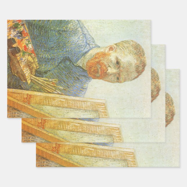 Vincent van Gogh - Selbstportrait vor Easel Geschenkpapier Set (Set)