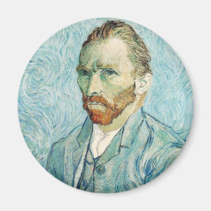 Vincent van Gogh-Selbstporträt-Blau Magnet
