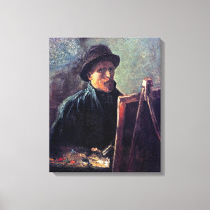 Vincent Van Gogh - Selbstporträt dunkler Filzhut Leinwanddruck