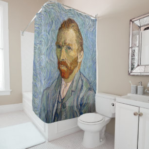 Vincent Van Gogh - Selbstporträt Duschvorhang
