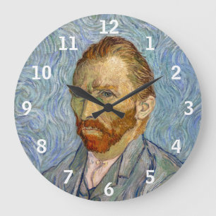 Vincent Van Gogh - Selbstporträt Große Wanduhr