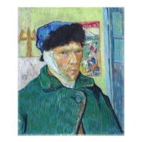Vincent van Gogh - Selbstporträt mit bandagiertem 