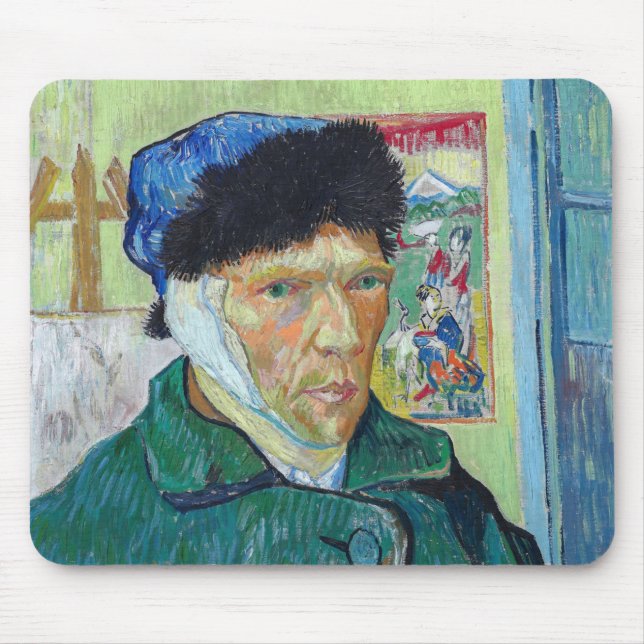 Vincent van Gogh - Selbstporträt mit bandagiertem  Mousepad (Vorne)