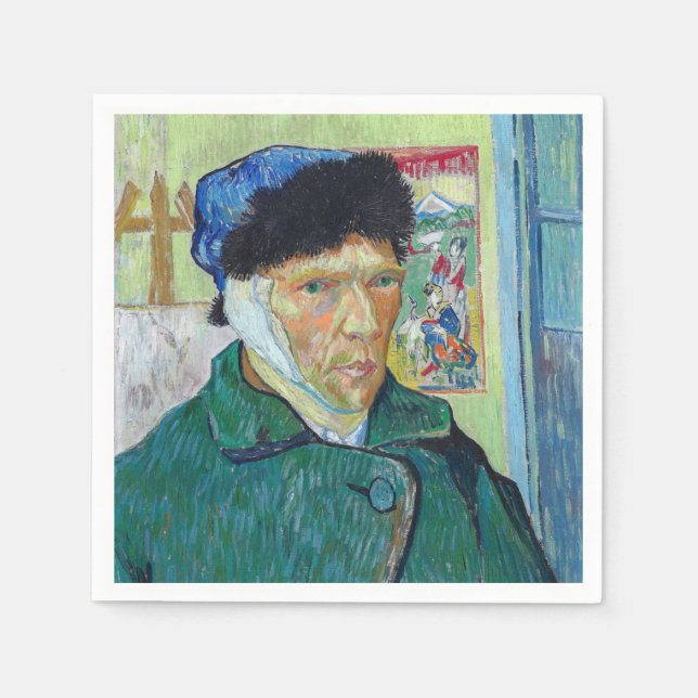 Vincent van Gogh - Selbstporträt mit bandagiertem  Serviette (Vorderseite)