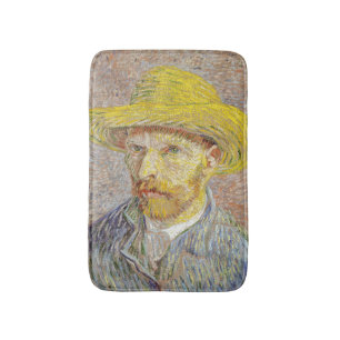 Vincent van Gogh - Selbstporträt mit Strohhut Badematte
