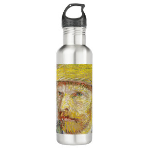 Vincent van Gogh - Selbstporträt mit Strohhut Edelstahlflasche
