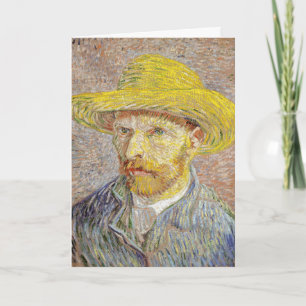 Vincent van Gogh - Selbstporträt mit Strohhut Karte