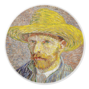 Vincent van Gogh - Selbstporträt mit Strohhut Keramikknauf