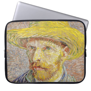 Vincent van Gogh - Selbstporträt mit Strohhut Laptopschutzhülle