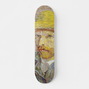 Vincent van Gogh - Selbstporträt mit Strohhut Skateboard