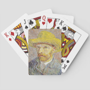 Vincent van Gogh - Selbstporträt mit Strohhut Spielkarten