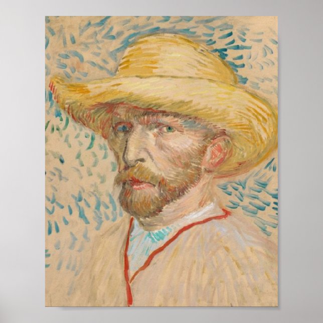  Vincent van Gogh Selbstporträt mit Strohhut  V Poster (Vorne)