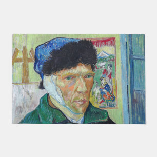 Vincent van Gogh - Selbstporträt mit verbundenem O Fußmatte