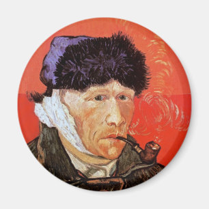 Vincent Van Gogh - Selbstporträt mit verbundenem O Magnet