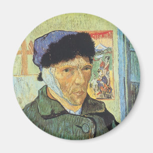 Vincent van Gogh - Selbstporträt mit verbundenem O Magnet