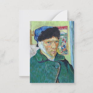 Vincent van Gogh - Selbstporträt mit verbundenem O Mitteilungskarte