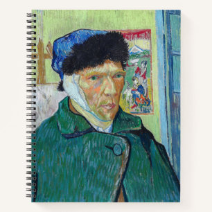 Vincent van Gogh - Selbstporträt mit verbundenem O Notizbuch