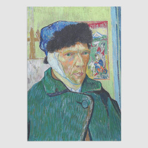 Vincent van Gogh - Selbstporträt mit verbundenem O Seidenpapier