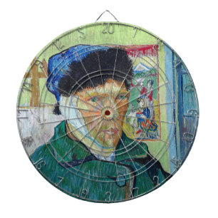 Vincent van Gogh - Selbstporträt mit verbundener O Dartscheibe