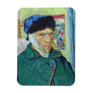 Vincent van Gogh - Selbstporträt mit verbundener O Magnet